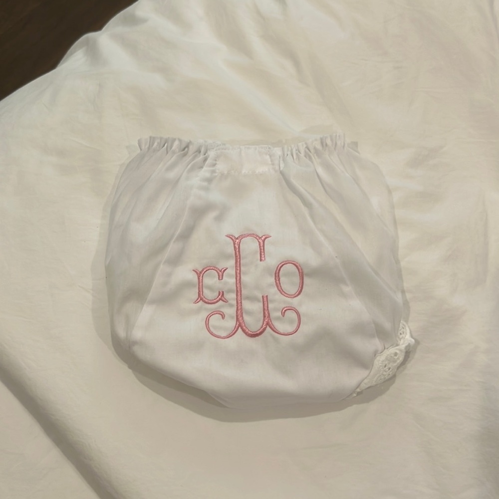 Little Girls Bloomers monogrammed CCO initials